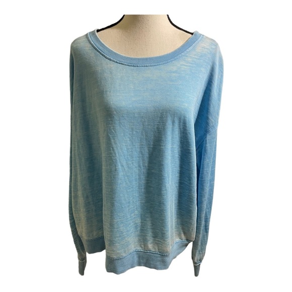 Jane & Delancy womens sweatshirt tie dye blue white round neckline soft X-Large - Picture 1 of 9
